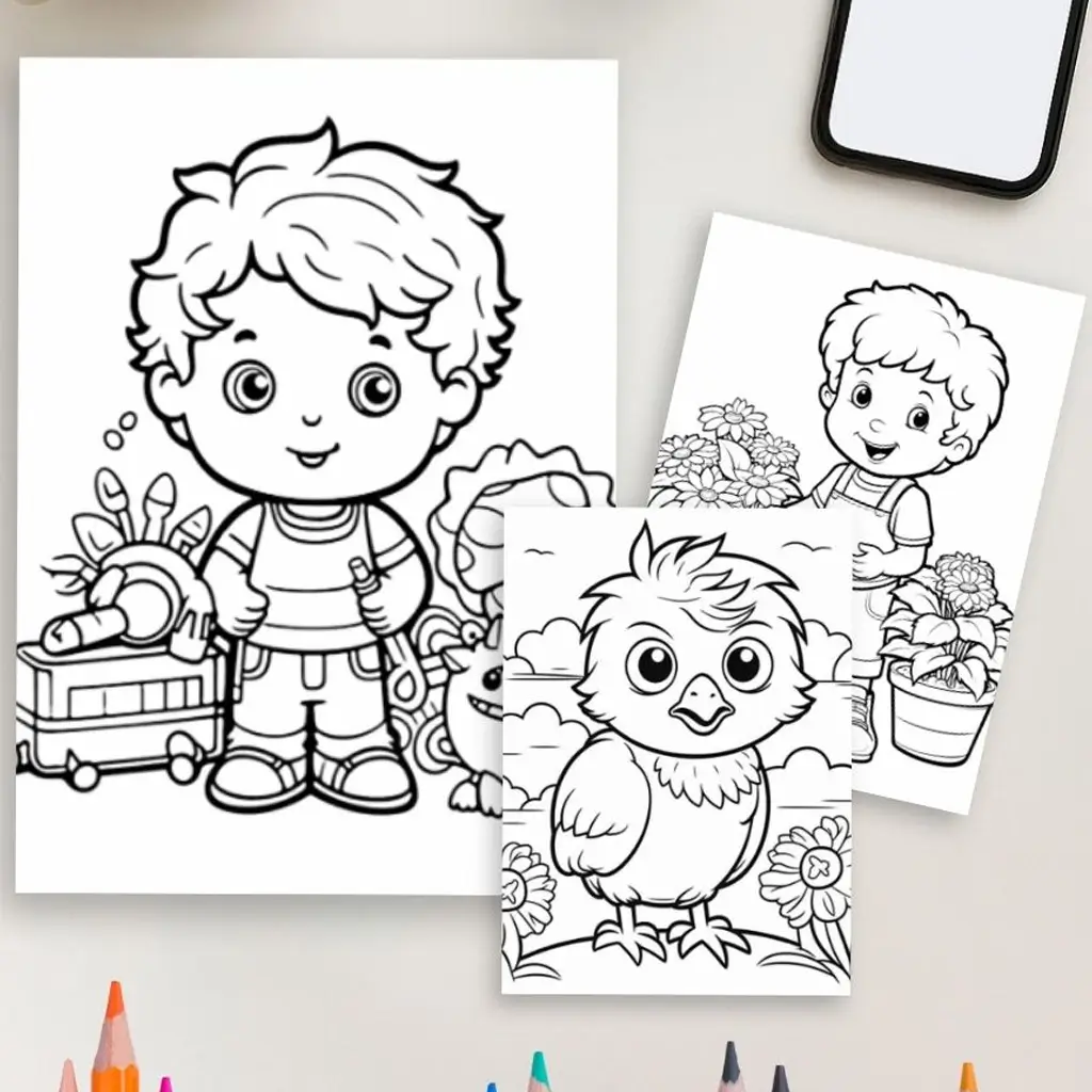 Roars, Paws & Whiskers - 100 Kids Coloring Pages - Image 2